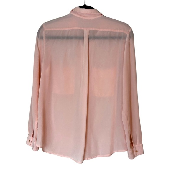 Club Monaco Women's 100% Silk Button Down Blouse- Size Small - Picture 3 of 8